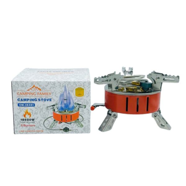 5-Burner Camping Gas Stove – 2-Year Warranty