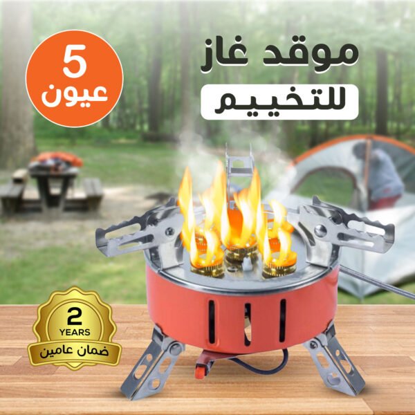 5-Burner Camping Gas Stove – 2-Year Warranty