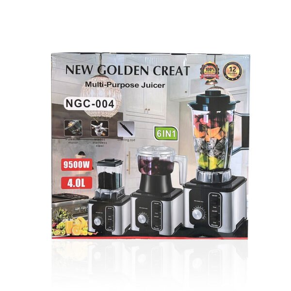 6-in-1 Blender with 9500W Full Motor – Silver Crest – 2-Year Warranty