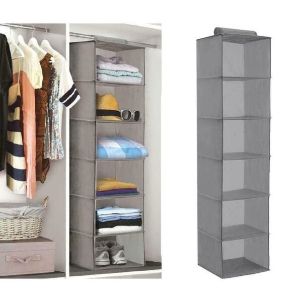 منظم خزانه من القماش 6 دور